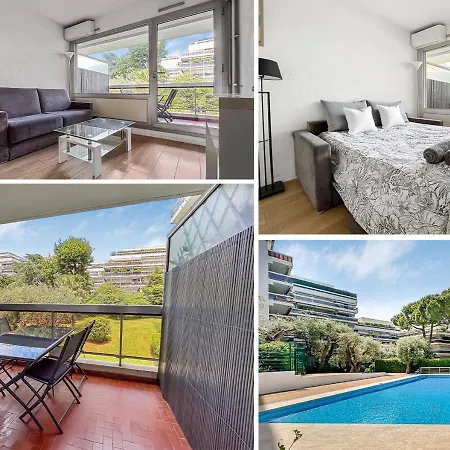 4 Pers Piscine A Pied Juan-les-Pins